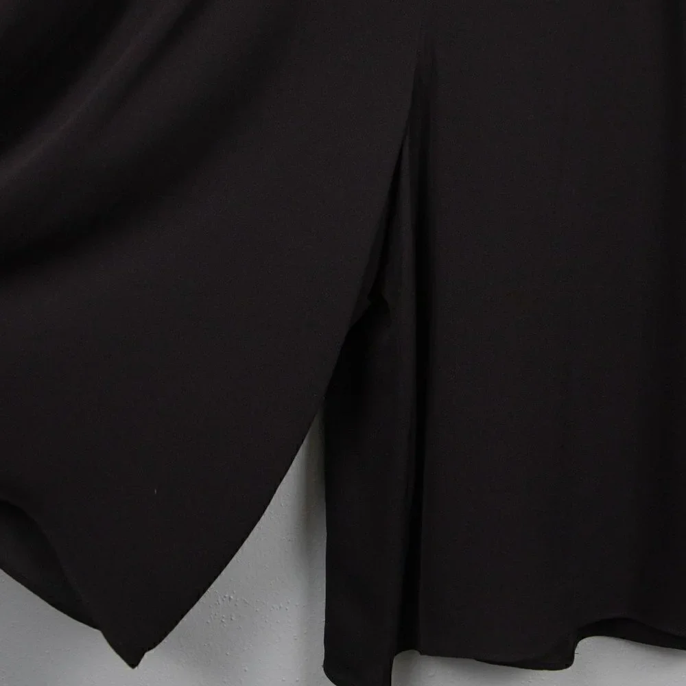 Kate Spade black 100% silk fluid culottes shorts-10